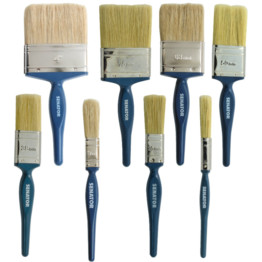 Flat Paint Brushes, Natural Bristle