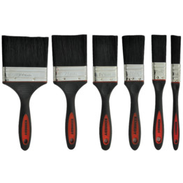 Flat Paint Brushes, Synthetic Bristle