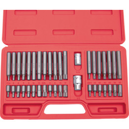 40-PCE TX, HEX & SPLINE BIT SET