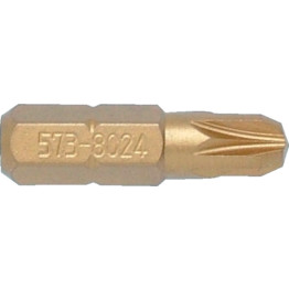 TiN Coated Screwdriver Bits: 1/4" Hex Bits - PZ