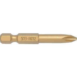 No.2 CR/PT TiN COATED S/ DRIVER BIT 1/4" DIR. DR. - Pack of 5