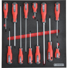 12 Piece Pro-Torq Screwdriver Sets in Tool Control 2/3 Width Foam Inlay.