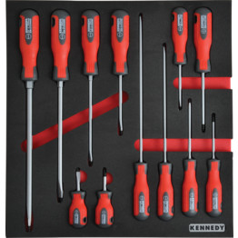 12 Piece Pro-Torq Screwdriver Sets in Tool Control 2/3 Width Foam Inlay.