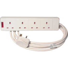 240V 4-WAY SOCKET C/W 5M CABLE & PLUG