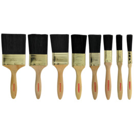Flat Paint Brushes, Natural Bristle