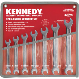 Metric Open Ended Spanner Set, 6 - 19mm, Set of 7