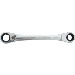 Metric Double End Ring Ratchet Spanners, Chrome Vanadium Steel, Reversible