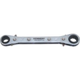Metric Double End Ring Ratchet Spanners, Chrome Vanadium Steel, Reversible
