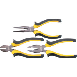 160mm CV PLIER SET 3-PCEBI-MATERIAL GRIP