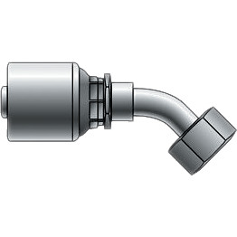 MegaCrimp - 37° Invert Cone - 45° Swept Elbow - Female - Couplings