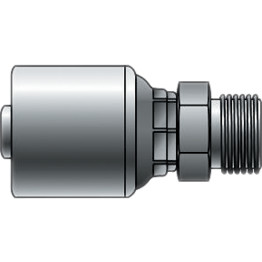 BSPP - MegaCrimp - One Piece - Male - 60° Inverted Cone (Hydraulic)