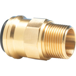 Push-fit System for Compressed Air - Brass Straight Adaptor