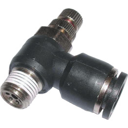 Push-Fit Pneumatic Fittings - Out-flow Restrictor to Male Taper