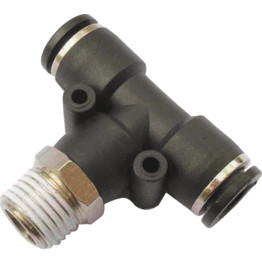 Push-Fit Pneumatic Fittings - Branch Tee to Male Taper