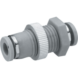 QR1 SERIES BULKHEAD PLUG CONNECTOR (PLASTIC) 6mm