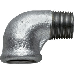 British Standard Malleable Iron Pipe Fittings Male/Female Elbow 90° - Galvanised Finish