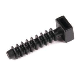Cable Tie Mount, Wall Plug 6mm Fixing Hole (Pk-100)
