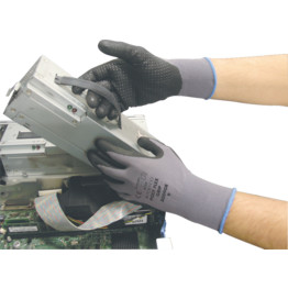 Polyflex Grip Palm-side Coated Grey Gloves